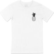 Cix Ananas Tasarımlı Cep Logo Tasarımlı Beyaz Erkek T-shirt