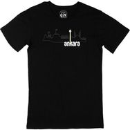 Cix Ankara Çizimli Bayraklı Siyah T-shirt