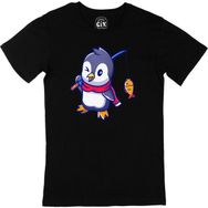 Cix Balıkçı Penguen Siyah Erkek T-shirt