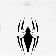 Cix Beyaz Renkli Örümcek Siyah Erkek T-shirt