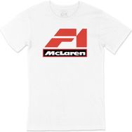 Cix F1 Mc Laren Baskılı Yuvarlak Yaka Beyaz T-shirt