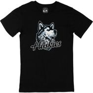 Cix Husky Sibirya Kurdu Baskılı Siyah Erkek T-shirt