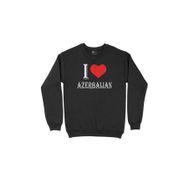 Cix I Love Azerbaycan Siyah Erkek Sweatshirt