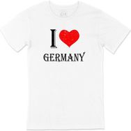 Cix I Love Germany Baskılı Beyaz Unisex T-shirt