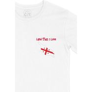 Cix I Love Gürcistan Baskılı Beyaz Unisex T-shirt