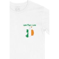 Cix I Love İrlanda Baskılı Beyaz Unisex T-shirt