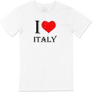 Cix I Love Italy Baskılı Beyaz Unisex T-shirt