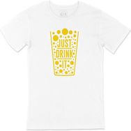 Cix Just Drink It Baskılı Beyaz Unisex T-shirt