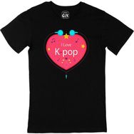 Cix K Pop Kalpli Siyah T-shirt