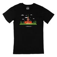Cix Kremlin Sarayı Baskılı Siyah Erkek T-shirt
