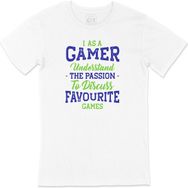 Cix Mavi As a Gamer Beyaz T-shirt
