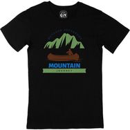 Cix Mountain Journey Baskılı Siyah Unisex T-shirt