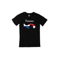 Cix Panama Haritalı ve Bayraklı Baskılı Siyah Unisex T-shirt
