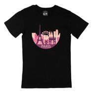 Cix Paris Baskılı Siyah Unisex T-shirt