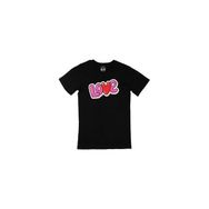 Cix Pembe Aşk Baskılı Siyah Unisex T-shirt