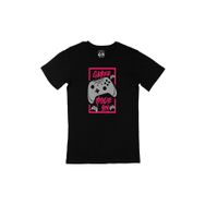 Cix Pembe Gamer Mode On Baskılı Siyah Erkek T-shirt