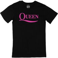 Cix Pembe Queen Rock Baskılı Siyah Erkek T-shirt