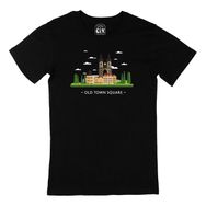 Cix Prag Baskılı Siyah Erkek T-shirt