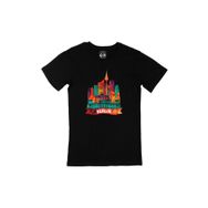 Cix Renkli Berlin İllüstrasyon Siyah Erkek T-shirt