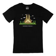 Cix Sagrada Familia Baskılı Siyah Erkek T-shirt