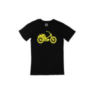 Cix Sarı Bisiklet Baskılı Siyah Erkek T-shirt