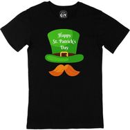 Cix St Patricks Day Şapkalı Siyah Erkek T-shirt