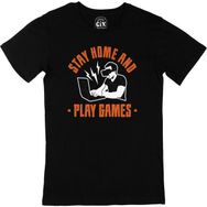 Cix Stay Home Play Game Siyah Erkek T-shirt