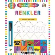 Çizgi Çizgi Etkinlik-Renkler-Çıkartmalı Aktiviteler 4 Yaş - Kolektif