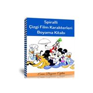 Çizgi film Sayfaları Boyama Kitabı - Enine Boyuna Eğitim