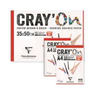 Clairefontaine 120 GR A5 50 Yaprak Cray'On Üstten Spiralli Çizim Defteri