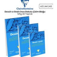 Clairefontaine Dessin A Grain İnce Dokulu 125 gr 40 Yaprak Çizim Bloğu