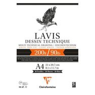 Clairefontaine Lavis Multi 200 gr 20 Yaprak A4 Teknik Çizim Blok Defter