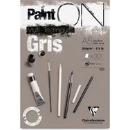 Clairefontaine Paint On 250 gr 30 Yaprak A5 Gri Teknik Blok