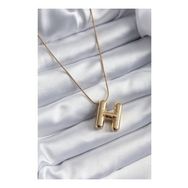 Clariss 316L Çelik Gold Renk Bubble H Harf Model Kadın Kolye