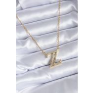 Clariss 316L Çelik Gold Renk Z Harf Model Zirkon Taşlı Kadın Kolye