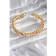 Clariss 316L Dorika Model Çelik Gold Renk Kadın Bileklik
