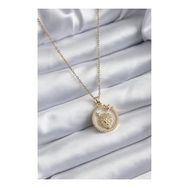 Clariss BJ-BKO7937 316L Çelik Gold Renk Zirkon Taşlı Aslan Burç Model Kadın Kolye