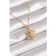 Clariss BKO8383 316L Çelik Gold Renk Zincir Zirkon Taşlı Yıldız Model Kadın Kolye