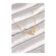 Clariss BKO8421 316L Çelik Gold Renk Zincir Zirkon Taşlı Ok Kalp Model Kadın Kolye