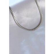 Clariss ERK1336 316L Çelik Gümüş Renk İşleme Detay Zincir Model Erkek Kolye