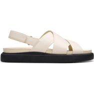 Clarks 26181257 Deri Beyaz Kadın Sandalet