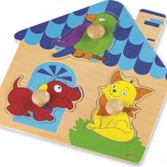 Classic World Ahşap Geometrik Yapboz Ev  