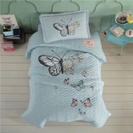 Clasy Daisy Love V1 Mint Ranforce Tek Kişilik Yatak Örtüsü