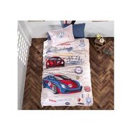 Clasy Garage V1 Mavi Tek Kişilik Nevresim Takımı