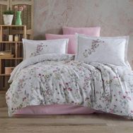 Clasy Novara V1 Pembe Ranforce Çift Kişilik 200x220 cm Nevresim Takımı