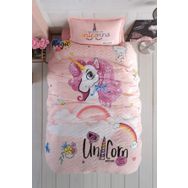 Clasy Pink Dreams V1 Pudra Ranforce Dört Mevsim Set Tek Kişilik Yatak Seti