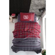 Clasy Ranforce Campus V1 Kapitone Bordo Tek Kişilik Yatak Örtüsü