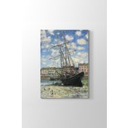 Claude Monet - Boat Lying At Low Tide Tablosu