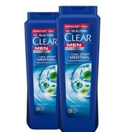 Clear 2x485 ml Men Kepeğe Karşı Etkili Şampuan Ferahlatıcı Mentol Etkisi Şampuan