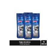 Clear Men 3x350 ml Yoğun Arındırıcı Kömür Kepeğe Karşı Etkili Şampuan